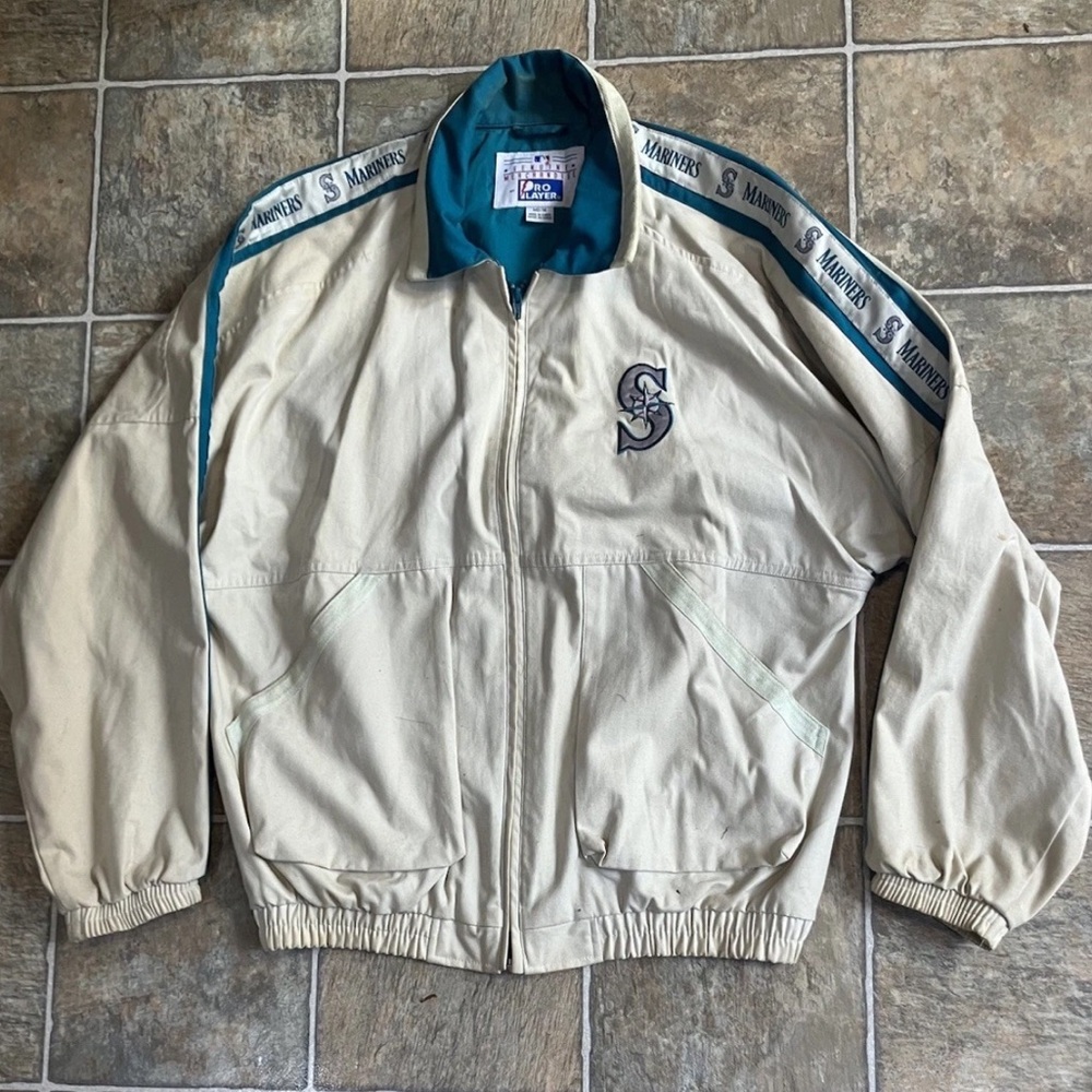 SOLD | Seattle Mariners MLB Vintage Pro Player Jacket Warm Up Size Medium